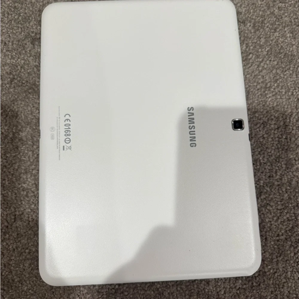 Samsung White Galaxy Tablet with Red case